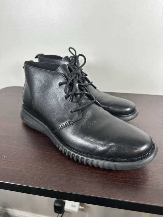 Cole Haan Mens 2.ZeroGrand Chukka Boot Black Leather C26198 Size 8.5 M main image 11